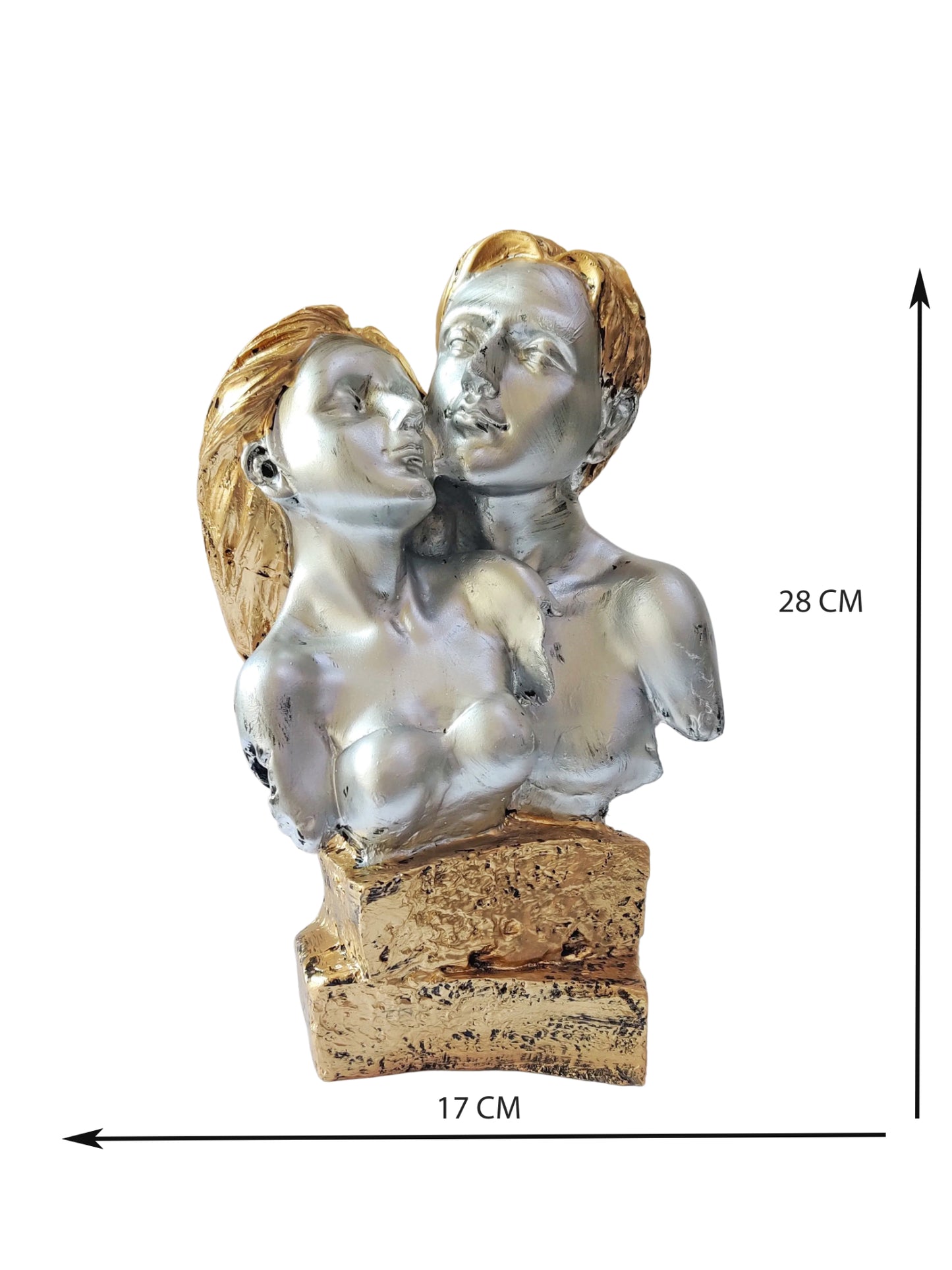 ARTSY® Couple Face Idol - A Symbol of Togetherness and Harmony, pack of 1 piece, silver