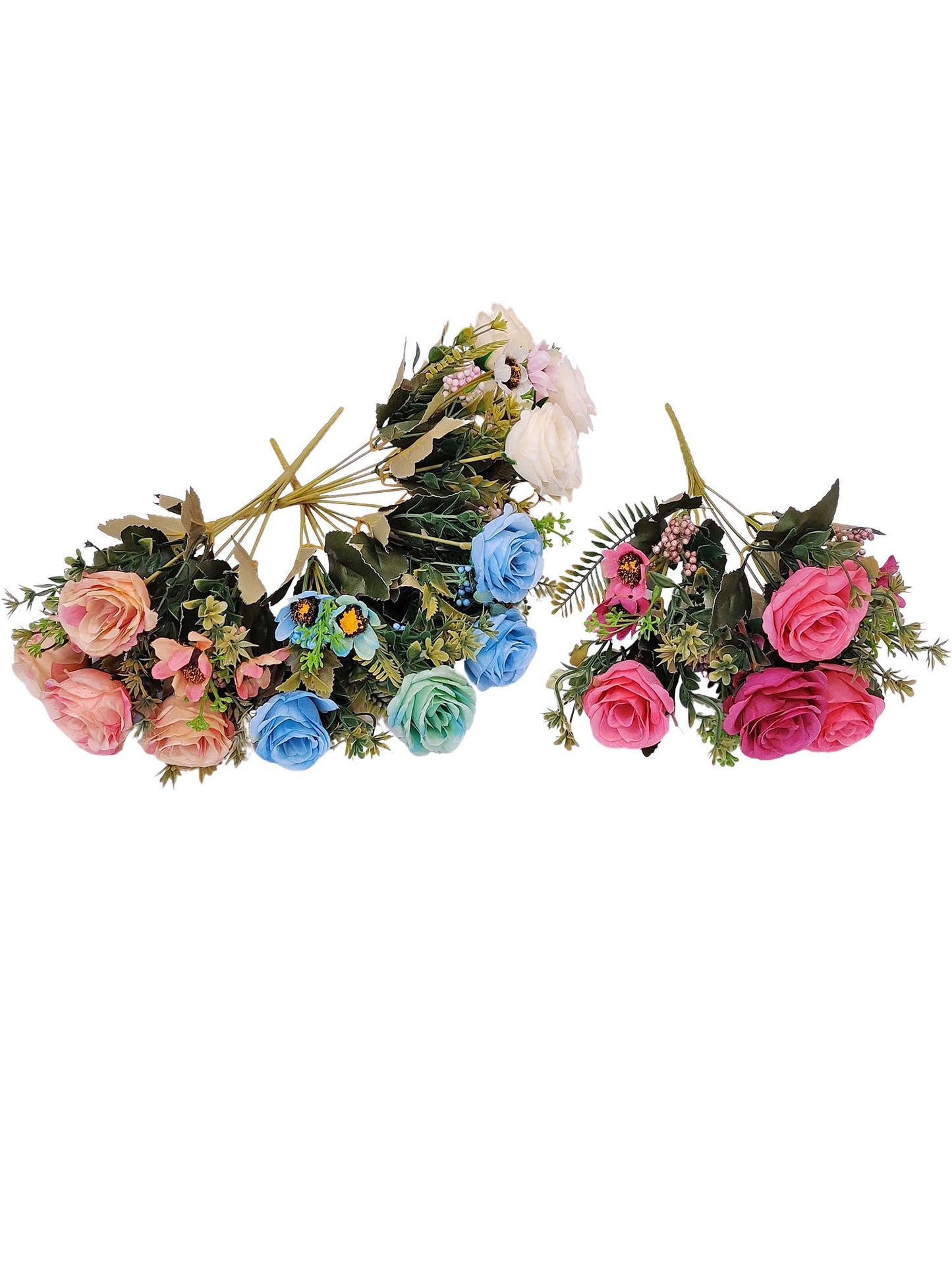 ARTSY® artificial flower for decoration, rose flower bunch, pack of 4 pieces, Assorted