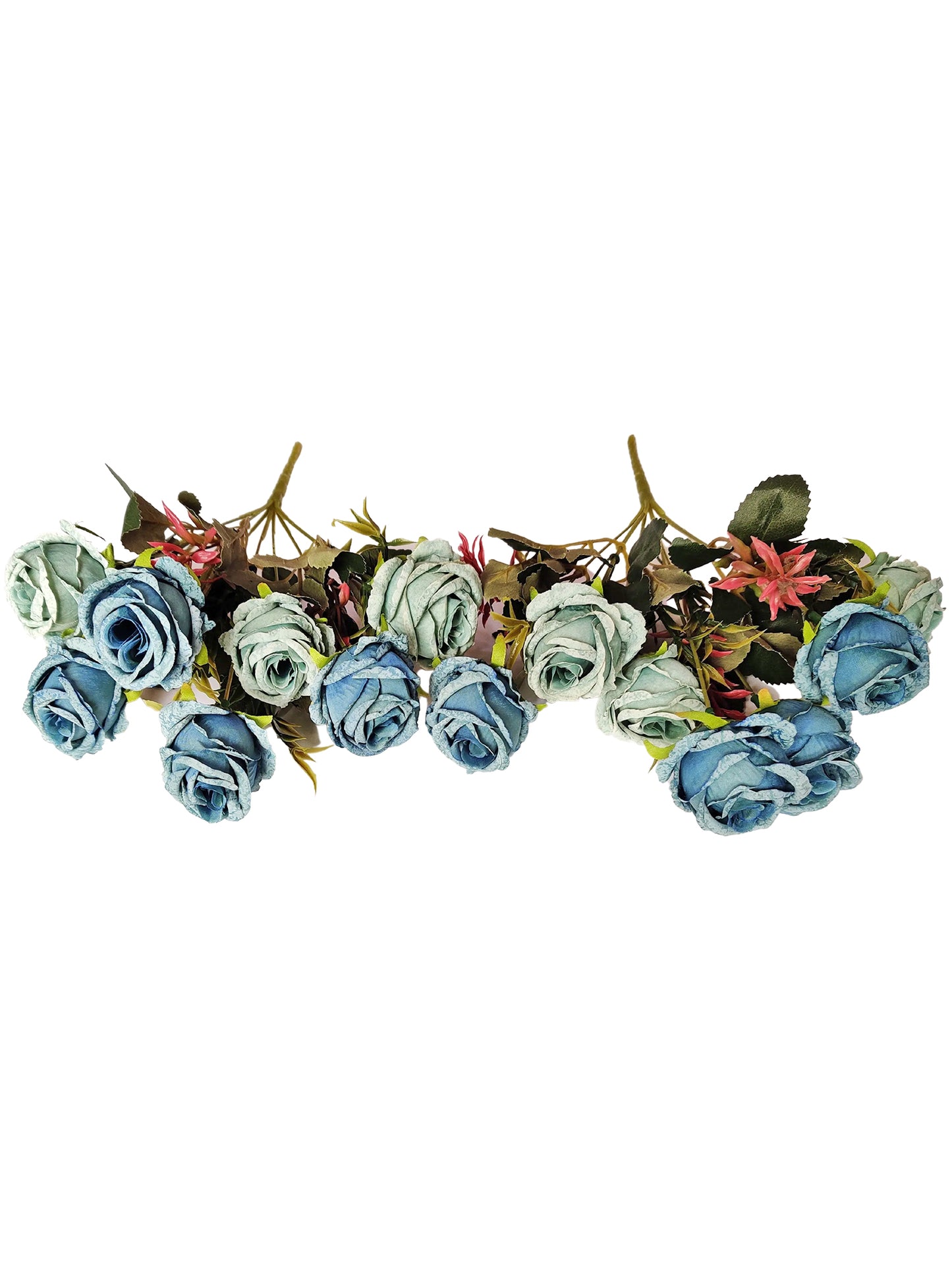 Enchanting Elegance: Artificial Blue Rose Flower For Vase Filler, Home Decoration, DIY craft And Many More, Combo pack of 2 Pieces, Without Vase