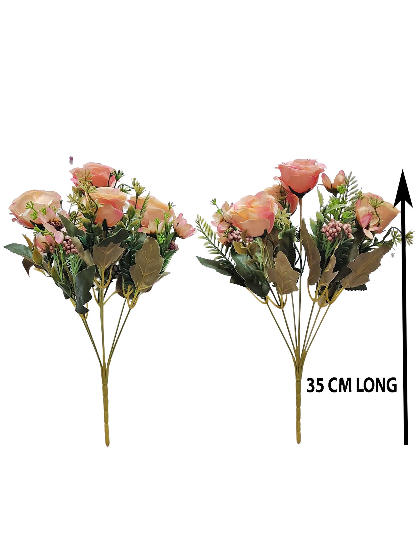 ARTSY® artificial flower for decoration, rose flower bunch, pack of 2 pieces, beige