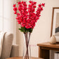 Luxury Artificial Cherry Blossom Flower Stem for Home Decor Vase Arrangement, Pack of 1, Maroon