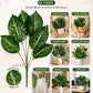ARTSY Premium Artificial Green Leaf Bunch for Home Decor | Realistic Decorative Plant Stem (Pack of 1)