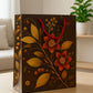 Artsy Premium Paper Gift Bags – Brown Floral, Gold Print | Rope Handles | Reusable | 10×12 Inch | Pack of 5