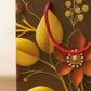 Artsy Premium Paper Gift Bags – Brown Floral, Gold Print | Rope Handles | Reusable | 10×12 Inch | Pack of 5