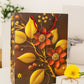 Artsy Premium Paper Gift Bags – Brown Floral, Gold Print | Rope Handles | Reusable | 10×12 Inch | Pack of 5