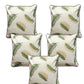 Vibrantly embroided Set of 5 Cushion Covers – Instant Elegance for Your Space, 16 X 16 Inches, White Green