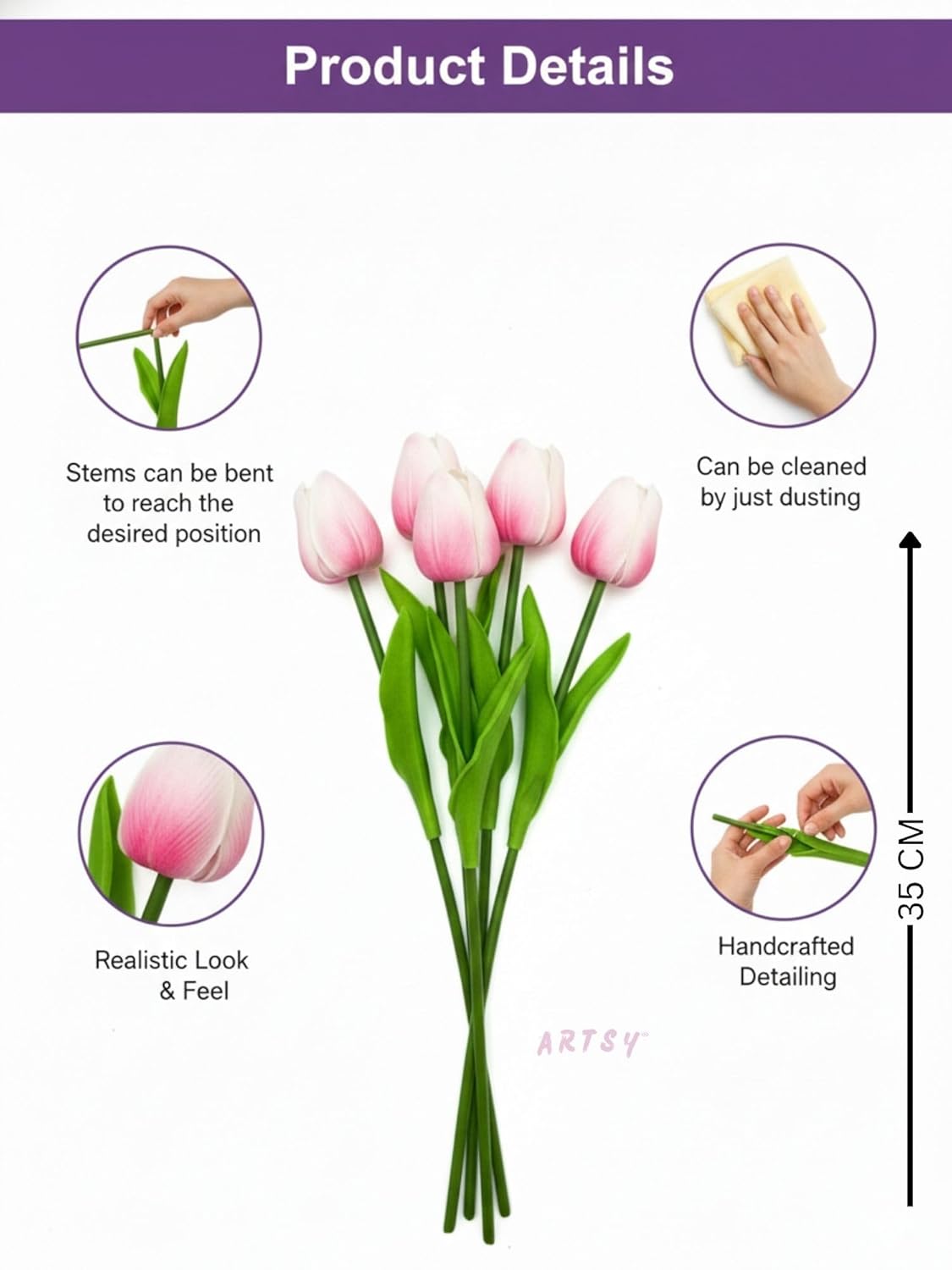 baby pink tulips product details 