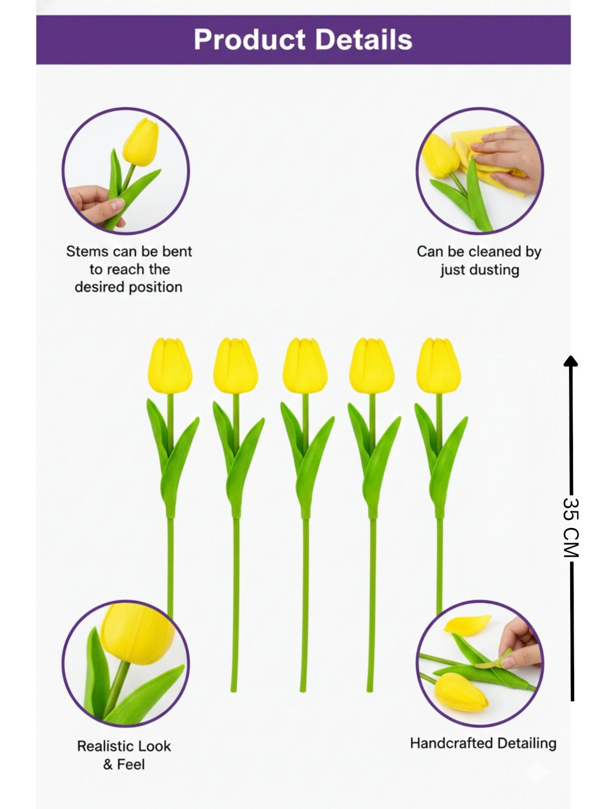 real touch tulip flowers home decor