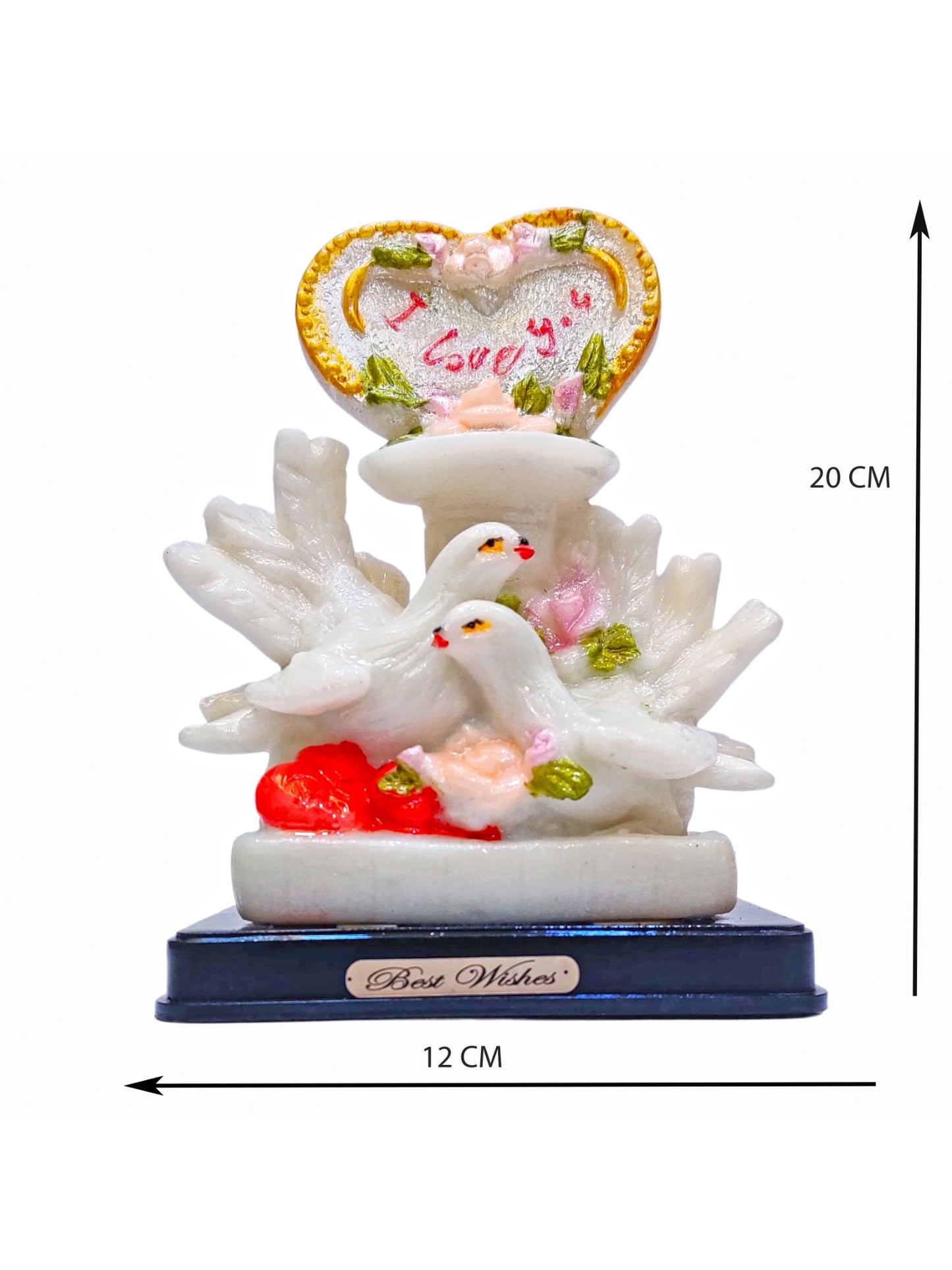 ARTSY® Pair of Lovebird Swans - Symbol of Love and Commitment, Pck of 1 Piece, white